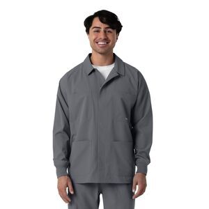 WINK Nurtur Men's Scrub Jacket 5XL Pewter Gray Snap Front Warm-Up Top NWT